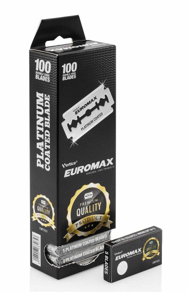100x Rasierklinge Platinium Coated Blade, Euromax
