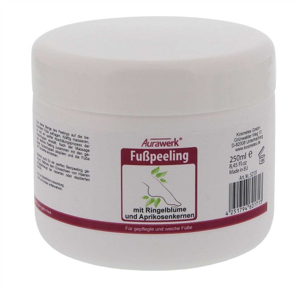Aurawerk Fuß-Peeling, Beinpeeling mit Ringelblume entfernt sanft die Hautschuppen f. Top gepflegte,