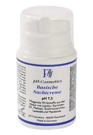 Basische Nachtcreme pH 7,5 Basencreme für die Nacht, ph-Cosmetics, 50 ml