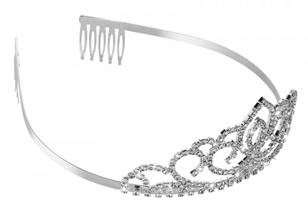 Diadem Tiara mit Strasssteinen, Kristall Stirnband Krone