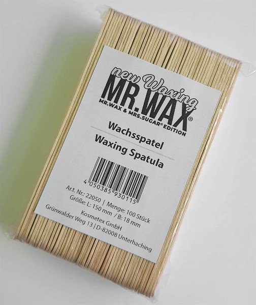 Mr. Wax | Waxspatel Holzspatel für das Auftragen von Wachs, Länge 15 cm, Holz Wachsspatel 100 Stück