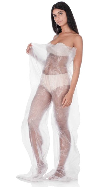 25x Folie-Hose für Lymphdrainage Geräte, Schlammbäder, Packungen, 81x165cm