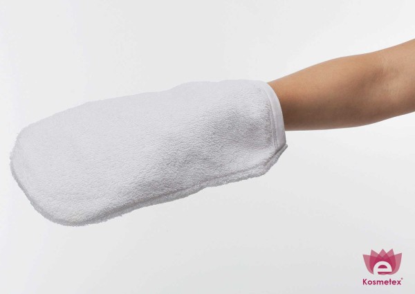 Frottee Paraffin Handschuhe, Wärmehandschuhe, weiß, 1 Paar