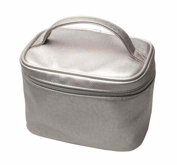 Schminktasche, Goldoptik mit Henkel 19 x 14 cm Kosmetiktasche Kosmetex Kulturtasche
