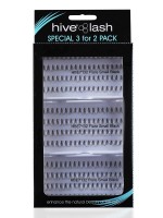 Hive 228x Pack Einzelne mittel Wimpern, Flare Schwarz künstliche Büschelwimpern, Großpackung