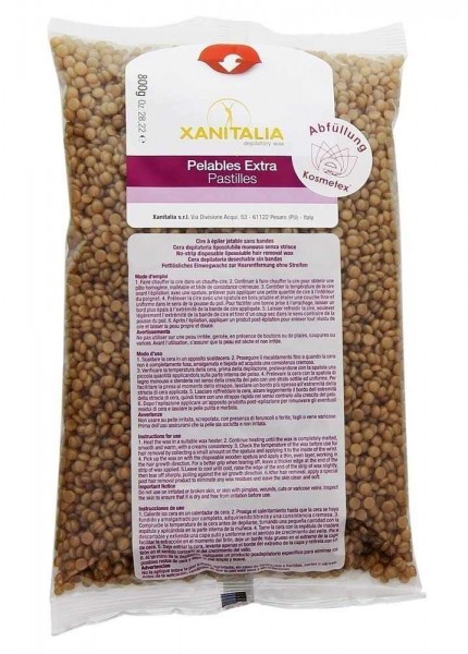 Xanitalia Premium Bronze Pelables EXTRA Wachs-Perlen für Super flexibles Waxing ohne Vliesstreife, 8