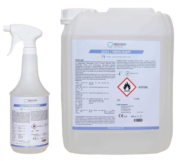 Protectasept Lemon Flächen Schnelldesinfektion, Sprüh- Wischdesinfektion