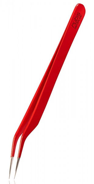 Rubis Rote Wimpern Pinzette Spitz Gebogen, Eyelash Tweezers