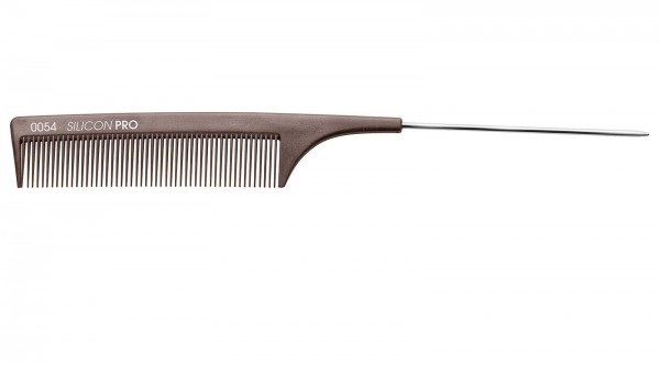 Stielkamm mit Nadel, 20 cm Friseurkamm, flexibler Silikon
