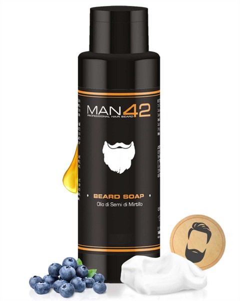 MAN42 Bart Seife, Bartshampoo, Männer Beard Soap, 100ml