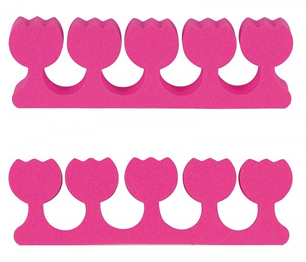 Zehentrenner, Pink Blumenform, 1 Paar