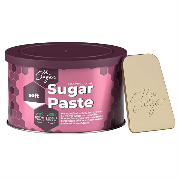 Sugaring Paste Mrs. Sugar 1x Zucker-Spatel, Zuckerpaste 550g - Soft