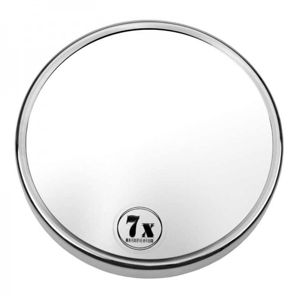 Kosmetik-Spiegel mit 7-fach Vergrößerung und Saugnäpfen-Metall,Chromfarben