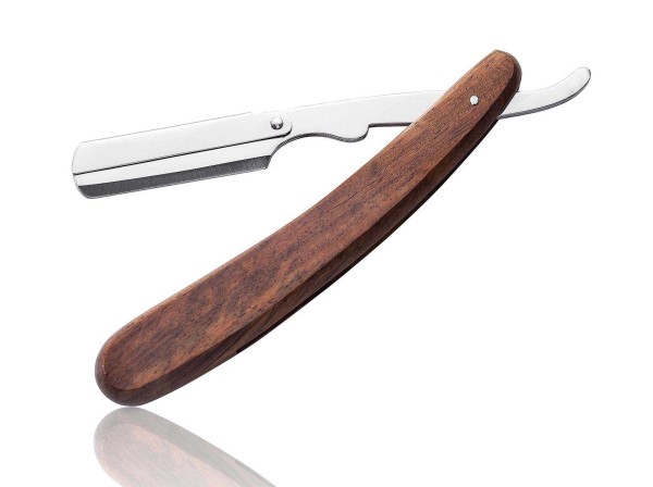 Rasiermesser mit Wechselklinge Classic Inox, Englischer Holzgriff