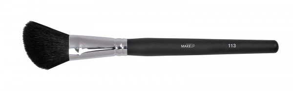 Abgeschrägter Contouring-Pinsel, Rougepinsel aus Ziegenborste, Make-up Pinsel, schwarz