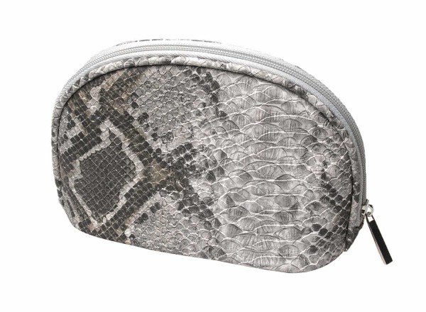 Schminktaschel, Schlangenmuster, 18 x 12 cm Kosmetiktasche, Kosmetex Kulturtasche auch für Reisen.