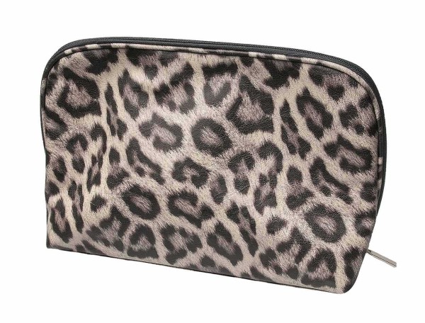 Kulturbeutel in Leoparden Optik 32 x 21,5, Kosmetex Kosmetiktasche auch geeignet für Reisen