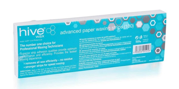 100 Stk. Hive Vliesstreifen für Waxing oder Sugaring, 22 x 7.5 cm