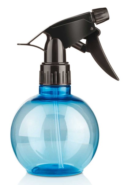Friseur Sprühkopf-Flasche 300ml, Kosmetex, Blaue Sprühflasche mit Zerstäuber, Kugelförmig
